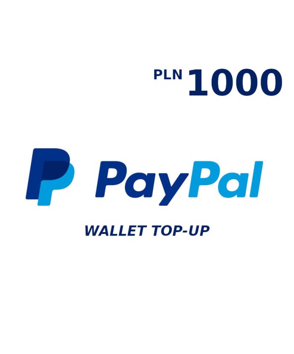 PayPal Wallet PLN 1000 Top Up Key GLOBAL